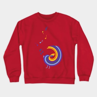 singing colorful bird Crewneck Sweatshirt